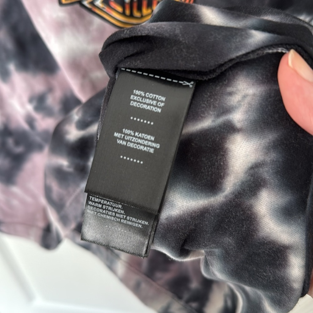 Harley-Davidson Black and Lilac Purple Tie-Dye Tee - Picture 4 of 6